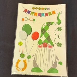 Festive Gnome Party Decoration Set St. Patrick’s Day Easter Spring window clings